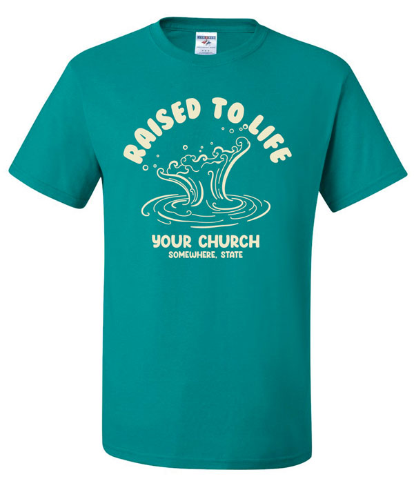 teal baptism t-shirt